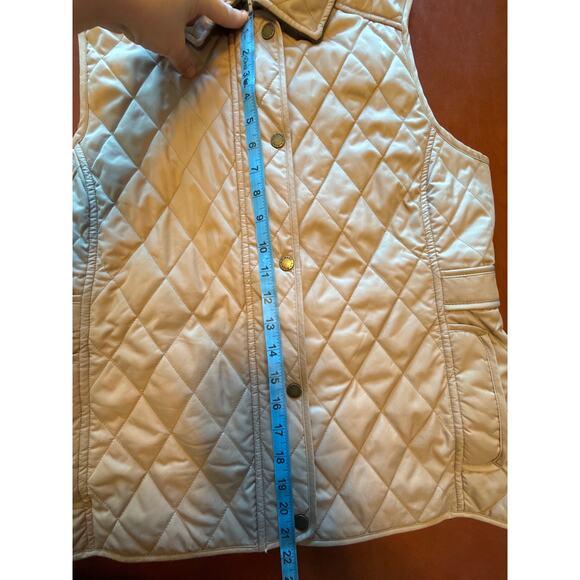 L.L Bean Riding Vest Quilted Tan Plaid Lining Small Regular - Picture 8 of 11